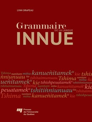 cover image of Grammaire de la langue innue